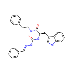 O=C(N/N=C/c1ccccc1)N[C@H](Cc1c[nH]c2ccccc12)C(=O)NCCc1ccccc1 ZINC000013518609