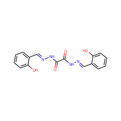 O=C(N/N=C/c1ccccc1O)C(=O)N/N=C/c1ccccc1O ZINC000001684448