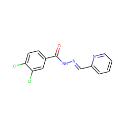 O=C(N/N=C/c1ccccn1)c1ccc(Cl)c(Cl)c1 ZINC000000440058