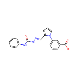 O=C(N/N=C/c1cccn1-c1cccc(C(=O)O)c1)Nc1ccccc1 ZINC000000531399