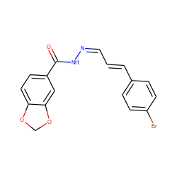 O=C(N/N=C\C=C\c1ccc(Br)cc1)c1ccc2c(c1)OCO2 ZINC000004838668