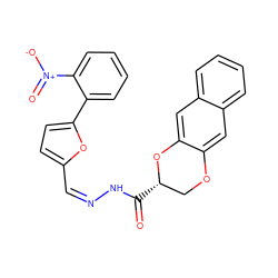 O=C(N/N=C\c1ccc(-c2ccccc2[N+](=O)[O-])o1)[C@H]1COc2cc3ccccc3cc2O1 ZINC000008384723