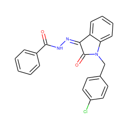 O=C(N/N=C1\C(=O)N(Cc2ccc(Cl)cc2)c2ccccc21)c1ccccc1 ZINC000006343982