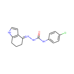 O=C(N/N=C1\CCCc2[nH]ccc21)Nc1ccc(Cl)cc1 ZINC000038149901