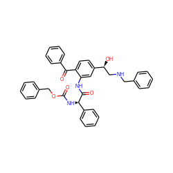 O=C(N[C@@H](C(=O)Nc1cc([C@@H](O)CNCc2ccccc2)ccc1C(=O)c1ccccc1)c1ccccc1)OCc1ccccc1 ZINC000095593400