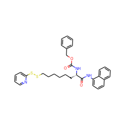 O=C(N[C@@H](CCCCCCSSc1ccccn1)C(=O)Nc1cccc2ccccc12)OCc1ccccc1 ZINC000084617022