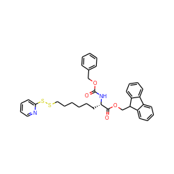 O=C(N[C@@H](CCCCCCSSc1ccccn1)C(=O)OCC1c2ccccc2-c2ccccc21)OCc1ccccc1 ZINC000084619830