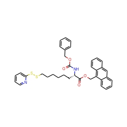 O=C(N[C@@H](CCCCCCSSc1ccccn1)C(=O)OCc1c2ccccc2cc2ccccc12)OCc1ccccc1 ZINC000084617049