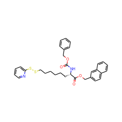 O=C(N[C@@H](CCCCCCSSc1ccccn1)C(=O)OCc1ccc2ccccc2c1)OCc1ccccc1 ZINC000084618785