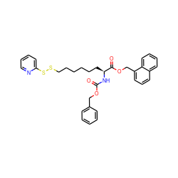 O=C(N[C@@H](CCCCCCSSc1ccccn1)C(=O)OCc1cccc2ccccc12)OCc1ccccc1 ZINC000084618786