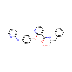 O=C(N[C@@H](CO)Cc1ccccc1)c1cccnc1Oc1ccc(Nc2ccccn2)cc1 ZINC000148020975