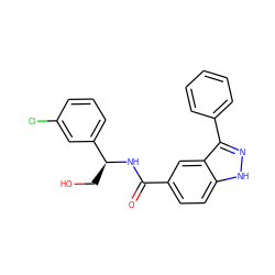 O=C(N[C@@H](CO)c1cccc(Cl)c1)c1ccc2[nH]nc(-c3ccccc3)c2c1 ZINC000653849911