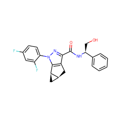 O=C(N[C@@H](CO)c1ccccc1)c1nn(-c2ccc(F)cc2F)c2c1C[C@H]1C[C@@H]21 ZINC000299840964