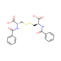 O=C(N[C@@H](CSSC[C@H](NC(=O)c1ccccc1)C(=O)O)C(=O)O)c1ccccc1 ZINC000004995783