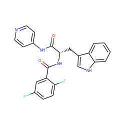 O=C(N[C@@H](Cc1c[nH]c2ccccc12)C(=O)Nc1ccncc1)c1cc(F)ccc1F ZINC000096931541