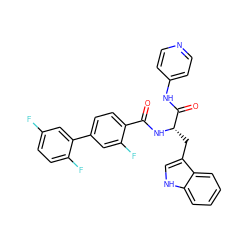 O=C(N[C@@H](Cc1c[nH]c2ccccc12)C(=O)Nc1ccncc1)c1ccc(-c2cc(F)ccc2F)cc1F ZINC000096931524