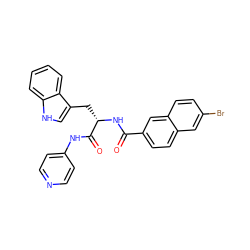 O=C(N[C@@H](Cc1c[nH]c2ccccc12)C(=O)Nc1ccncc1)c1ccc2cc(Br)ccc2c1 ZINC000096931553