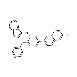 O=C(N[C@@H](Cc1c[nH]c2ccccc12)C(=O)Nc1ccncc1)c1ccc2cc(F)ccc2c1 ZINC000096931552