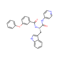 O=C(N[C@@H](Cc1c[nH]c2ccccc12)C(=O)Nc1ccncc1)c1cccc(Oc2ccccc2)c1 ZINC000096931534