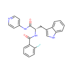 O=C(N[C@@H](Cc1c[nH]c2ccccc12)C(=O)Nc1ccncc1)c1ccccc1F ZINC000096931965