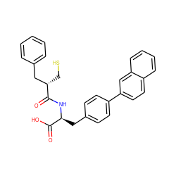 O=C(N[C@@H](Cc1ccc(-c2ccc3ccccc3c2)cc1)C(=O)O)[C@@H](CS)Cc1ccccc1 ZINC000026386883