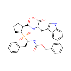 O=C(N[C@@H](Cc1ccccc1)[P@](=O)(O)[C@H]1CCC[C@H]1C(=O)N[C@@H](Cc1c[nH]c2ccccc12)C(=O)O)OCc1ccccc1 ZINC000016052287