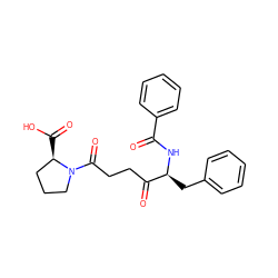 O=C(N[C@@H](Cc1ccccc1)C(=O)CCC(=O)N1CCC[C@H]1C(=O)O)c1ccccc1 ZINC000003814173