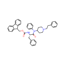 O=C(N[C@@H](Cc1ccccc1)C(=O)N(c1ccccc1)C1CCN(CCc2ccccc2)CC1)OCC1c2ccccc2-c2ccccc21 ZINC000096922438