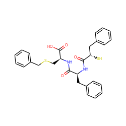 O=C(N[C@@H](Cc1ccccc1)C(=O)N[C@@H](CSCc1ccccc1)C(=O)O)[C@@H](S)Cc1ccccc1 ZINC000013747269