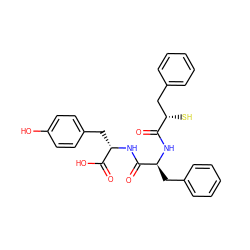 O=C(N[C@@H](Cc1ccccc1)C(=O)N[C@@H](Cc1ccc(O)cc1)C(=O)O)[C@@H](S)Cc1ccccc1 ZINC000012504054