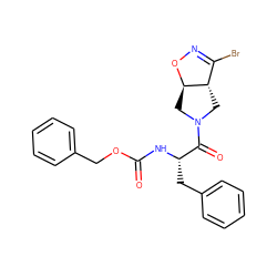 O=C(N[C@@H](Cc1ccccc1)C(=O)N1C[C@H]2ON=C(Br)[C@@H]2C1)OCc1ccccc1 ZINC000473153893