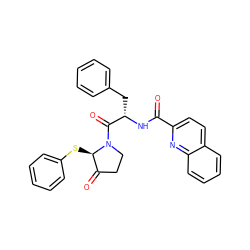 O=C(N[C@@H](Cc1ccccc1)C(=O)N1CCC(=O)[C@H]1Sc1ccccc1)c1ccc2ccccc2n1 ZINC000026167382