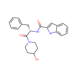 O=C(N[C@@H](Cc1ccccc1)C(=O)N1CCC(O)CC1)c1cc2ccccc2[nH]1 ZINC000029057090