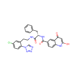 O=C(N[C@@H](Cc1ccccc1)C(=O)NCCc1cc(Cl)ccc1-n1cnnn1)c1ccc2[nH]c(O)cc(=O)c2c1 ZINC000043201618