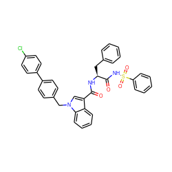 O=C(N[C@@H](Cc1ccccc1)C(=O)NS(=O)(=O)c1ccccc1)c1cn(Cc2ccc(-c3ccc(Cl)cc3)cc2)c2ccccc12 ZINC001772634653