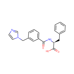 O=C(N[C@@H](Cc1ccccc1)C(=O)O)c1cccc(Cn2ccnc2)c1 ZINC000028604307