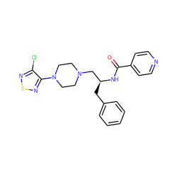 O=C(N[C@@H](Cc1ccccc1)CN1CCN(c2nsnc2Cl)CC1)c1ccncc1 ZINC000084403449