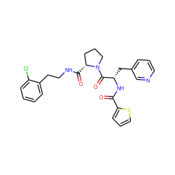 O=C(N[C@@H](Cc1cccnc1)C(=O)N1CCC[C@H]1C(=O)NCCc1ccccc1Cl)c1cccs1 ZINC000095598657