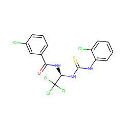 O=C(N[C@@H](NC(=S)Nc1ccccc1Cl)C(Cl)(Cl)Cl)c1cccc(Cl)c1 ZINC000000836764