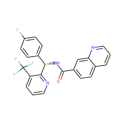 O=C(N[C@@H](c1ccc(F)cc1)c1ncccc1C(F)(F)F)c1ccc2cccnc2c1 ZINC000205252366