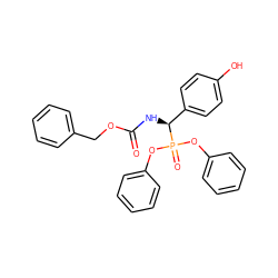 O=C(N[C@@H](c1ccc(O)cc1)P(=O)(Oc1ccccc1)Oc1ccccc1)OCc1ccccc1 ZINC000039166917
