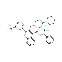 O=C(N[C@@H](c1ccccc1)C(F)(F)F)c1c(CN2CCC(N3CCCCC3)CC2)c(-c2cccc(C(F)(F)F)c2)nc2ccccc12 ZINC001772593506