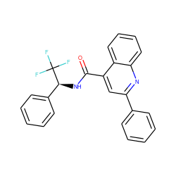 O=C(N[C@@H](c1ccccc1)C(F)(F)F)c1cc(-c2ccccc2)nc2ccccc12 ZINC000013795638