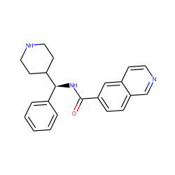O=C(N[C@@H](c1ccccc1)C1CCNCC1)c1ccc2cnccc2c1 ZINC000072179040