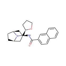 O=C(N[C@@H]1C[C@@H]2CC[C@H](C1)N2C[C@H]1CCCO1)c1ccc2ccccc2c1 ZINC000299821137