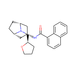 O=C(N[C@@H]1C[C@@H]2CC[C@H](C1)N2C[C@H]1CCCO1)c1cccc2ccccc12 ZINC000299819484