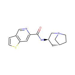 O=C(N[C@@H]1C[C@H]2CCN(C2)C1)c1cc2sccc2cn1 ZINC000029043108