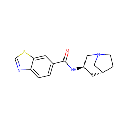 O=C(N[C@@H]1C[C@H]2CCN(C2)C1)c1ccc2ncsc2c1 ZINC000003816358