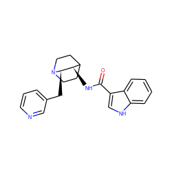 O=C(N[C@@H]1C2CCN(CC2)[C@@H]1Cc1cccnc1)c1c[nH]c2ccccc12 ZINC000028520324