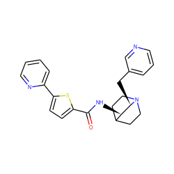 O=C(N[C@@H]1C2CCN(CC2)[C@@H]1Cc1cccnc1)c1ccc(-c2ccccn2)s1 ZINC000028524346